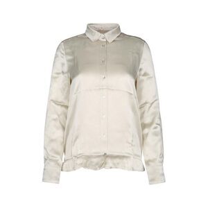 I BLUES Women's Satin Button-Up Shirt Women WHITE Shirts